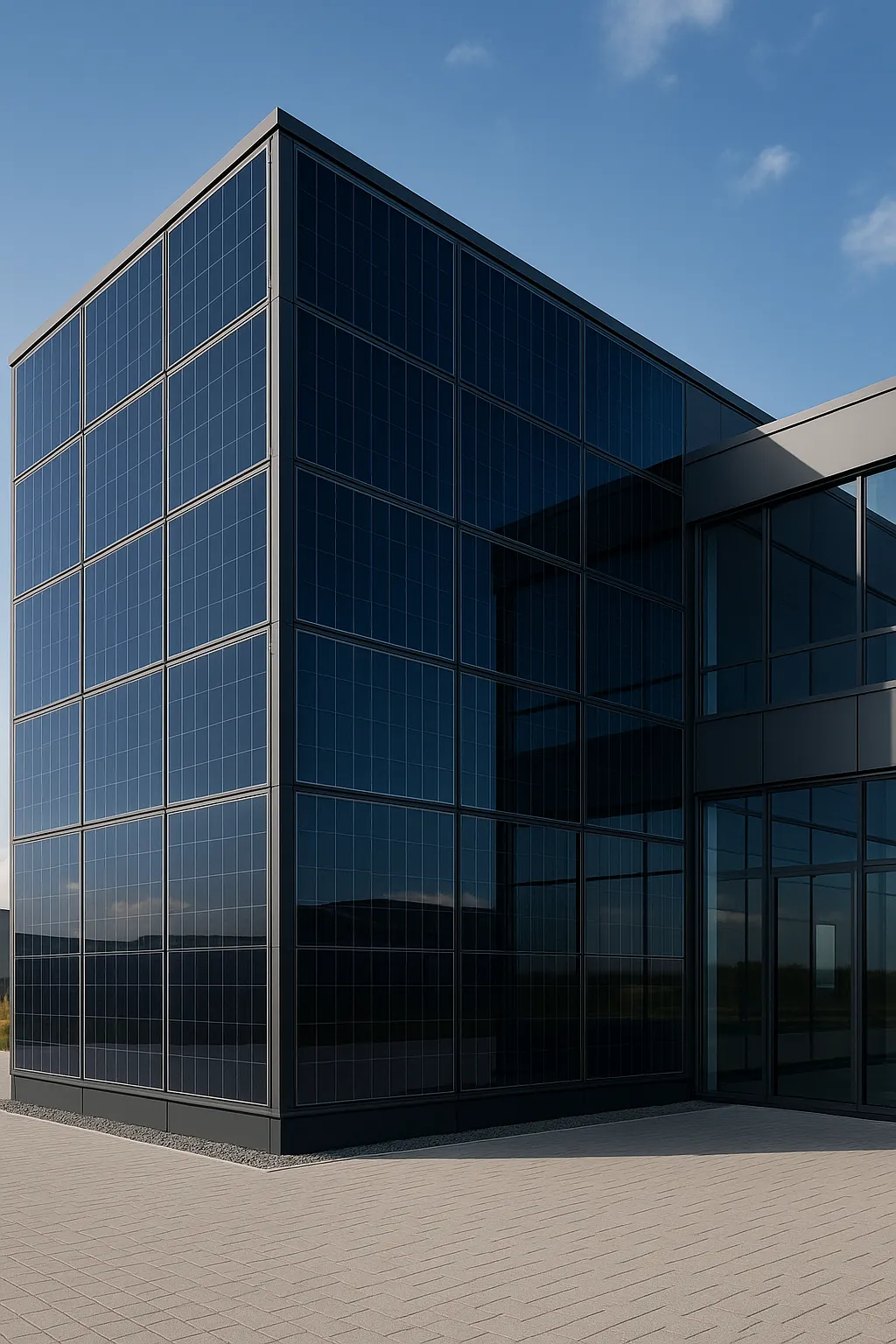 Photovoltaik Fassade Rostock – moderne Energiegewinnung über die Gebäudehülle – BIPV Fassade Rostock – Photovoltaik direkt in die Architektur integriert